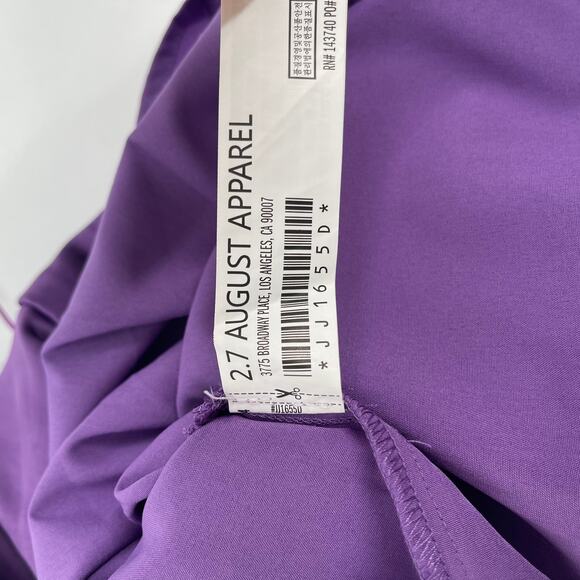 ENDLESS ROSE Dress Size Large NWT Boutique Ethel Purple Satin Cut Out Bodycon - Picture 14 of 16